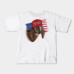 Make America GOAT Again Nubian Kid Goat Kids T-Shirt